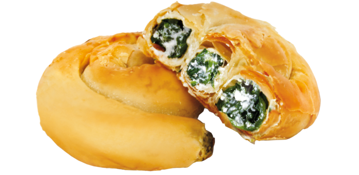 Mini spiraaltaart met feta en spinazie main product photo