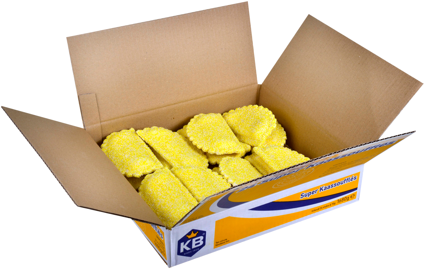 KB Kaassoufflé 24x70g, Halve maan. Super krokant - MELEDI Horeca