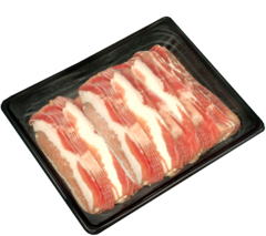 Sliced lamb bacon
