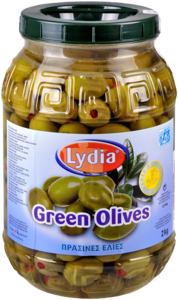 Groene Griekse olijven