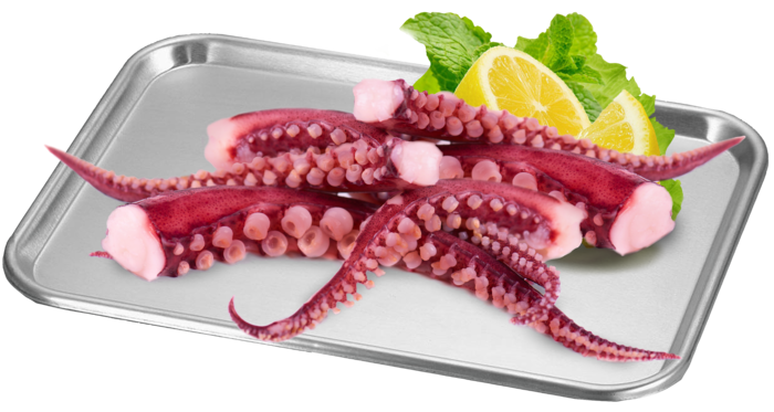 Gekookte octopus tentakels main product photo